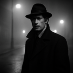 Cillian Murphy dalam adegan film dengan latar jalan berkabut